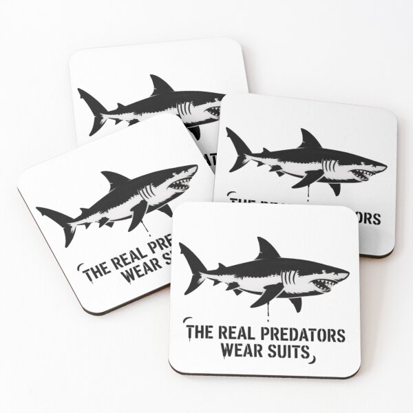 Item preview, Banksy Shark - The Real Predators Wear Suits designed and sold by 123ks.