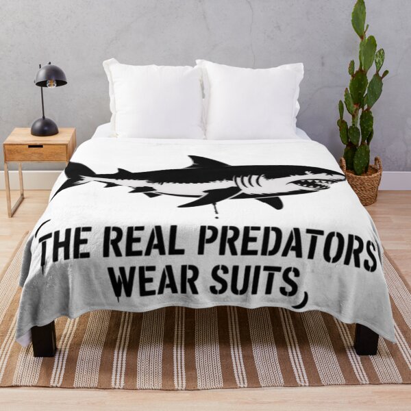 Item preview, Banksy Shark - The Real Predators Wear Suits designed and sold by 123ks.