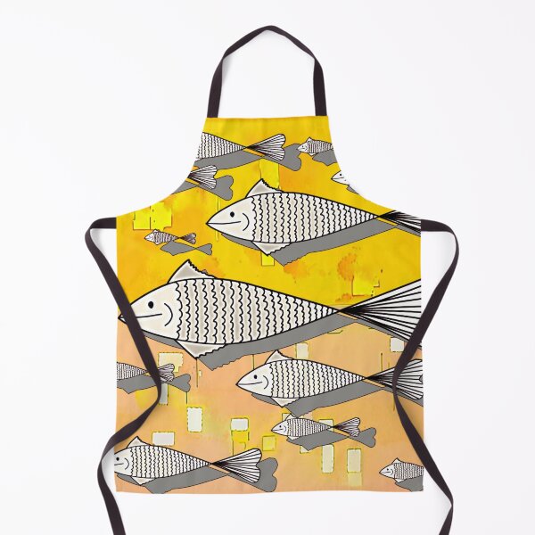 Item preview, "Stylized Fish Pattern with Geometric Abstract Background" designed and sold by nighttime1990.