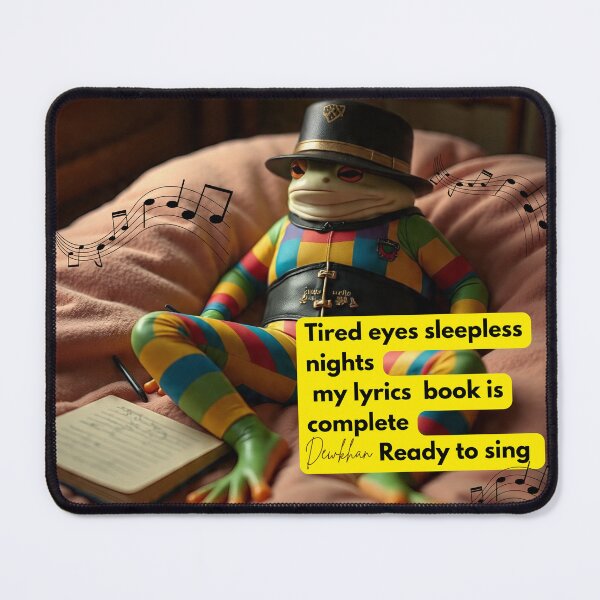 Item preview, Frog sleepless night lyrics book ready to sing joke custom design tee designed and sold by Dew Drop wear.
