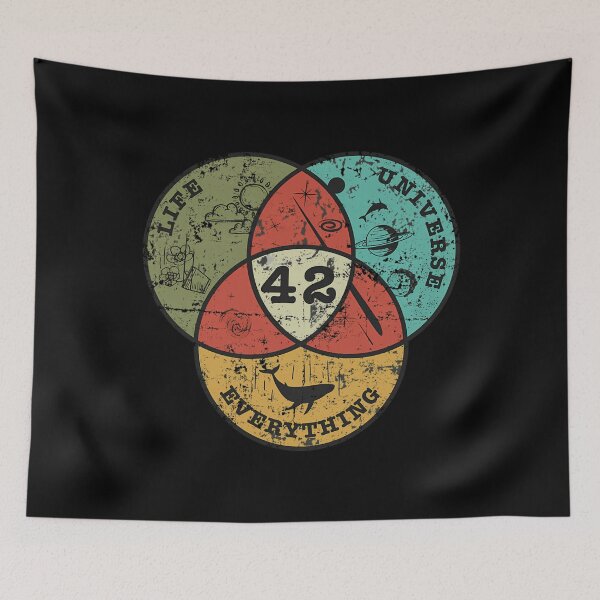 Item preview, Venn Diagram Life The Universe  Everything designed and sold by ABORIKA.