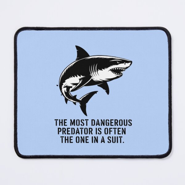 Item preview, Banksy Style Shark - The most dangerous predator is the one in a suit designed and sold by 123ks.