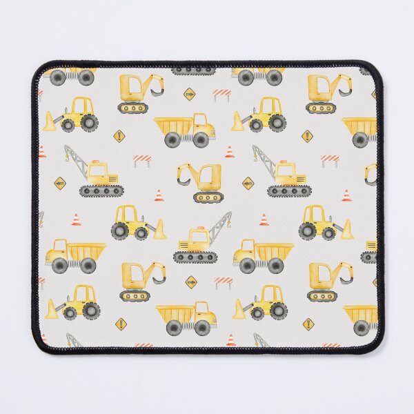 Item preview, Watercolor Construction Trucks Ecru designed and sold by SamAnnDesigns.