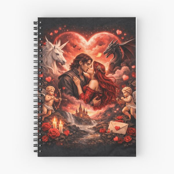 Item preview, Magical Romance – Fantasy Couple Under a Heart Moon designed and sold by waldex44.