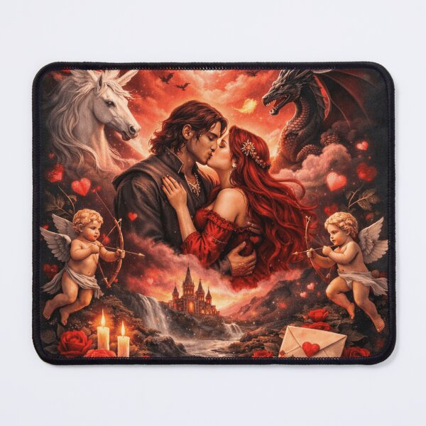 Item preview, Magical Romance – Fantasy Couple Under a Heart Moon designed and sold by waldex44.
