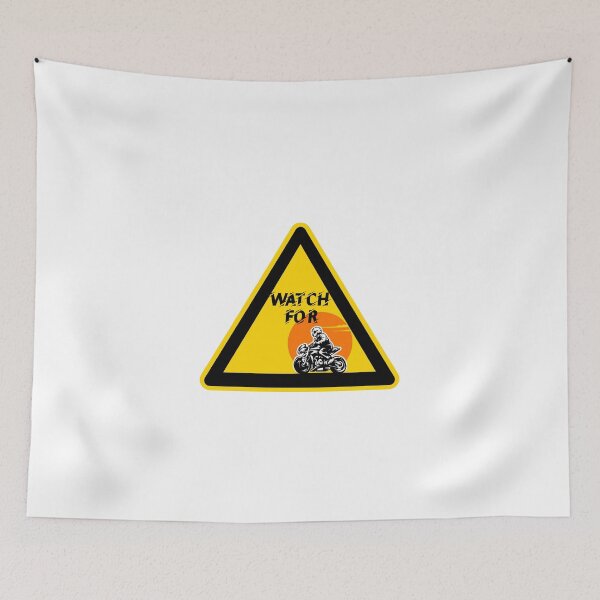 Item preview, watch out for motorcycles warning sign designed and sold by Kondi-Art.