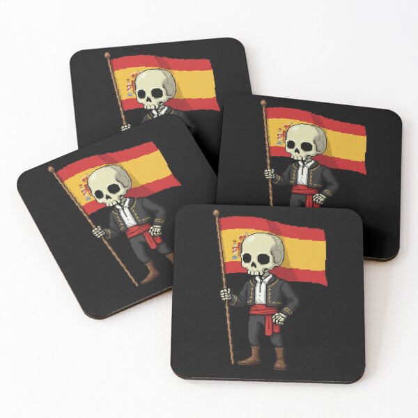 Item preview, Spanish Pixel Skeleton Shirt | Mr. SKVLL | Spain Flag Skeleton Gift designed and sold by MR.SKVLL.