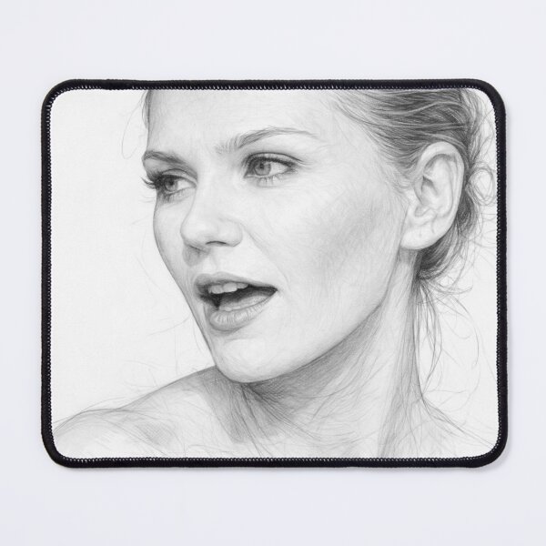 Item preview, Black and White Pencil Portrait of a Famous Celebrity Actress | Realistic Hand-Drawn Sketch Artwork designed and sold by Leon Woods Pencil Art.