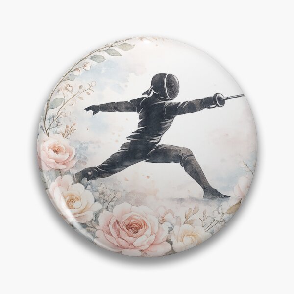 Item preview, Floral Fencer Silhouette designed and sold by ChillCharmStudio.
