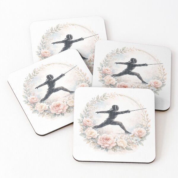 Item preview, Floral Fencer Silhouette designed and sold by ChillCharmStudio.