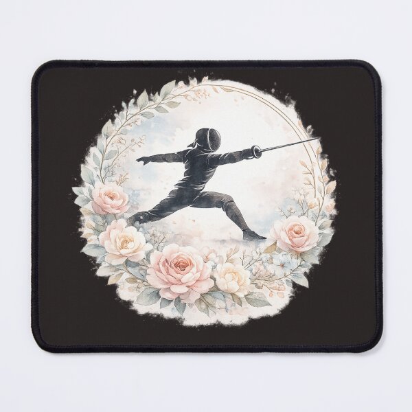 Item preview, Floral Fencer Silhouette designed and sold by ChillCharmStudio.