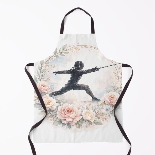 Item preview, Floral Fencer Silhouette designed and sold by ChillCharmStudio.