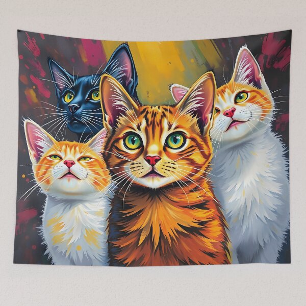 Item preview, Vibrant Group of Playful Kittens designed and sold by cuprum.