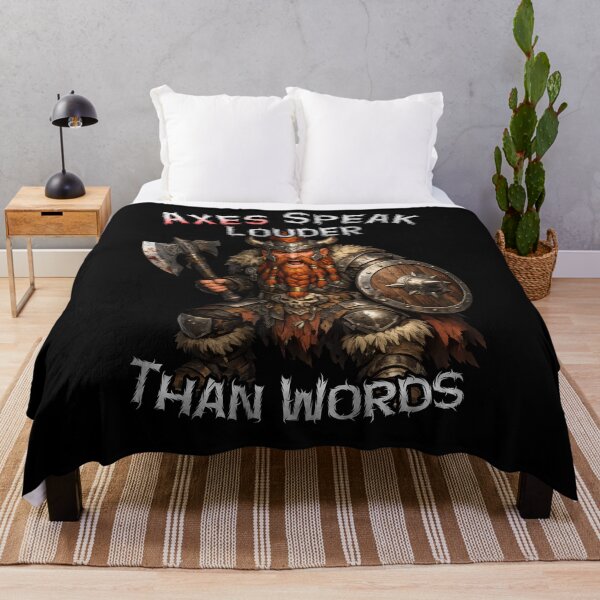 Item preview, Axes Speak Louder Than Words  Dwarven Warrior designed and sold by SHHCreations.