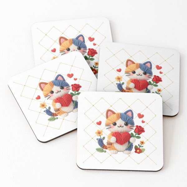 Item preview, Cute Cat Holding a Rose Valentines Day designed and sold by Modern-Tropical.