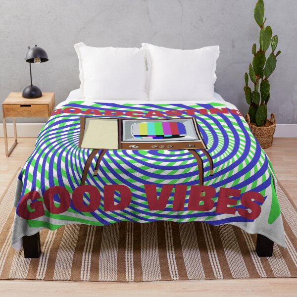 Item preview, Broadcasting Good Vibes – Retro TV Art, Positive Energy, Colorful Nostalgia designed and sold by MidModMagic.