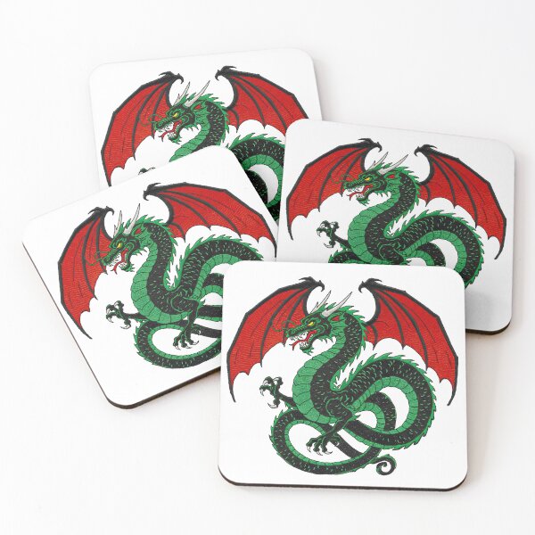 Item preview, Mythical Green Dragon with Red Wings designed and sold by TeeARTHY.