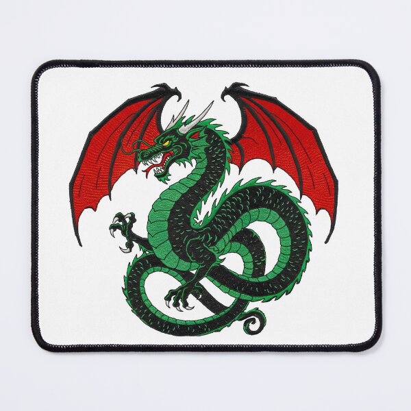 Item preview, Mythical Green Dragon with Red Wings designed and sold by TeeARTHY.