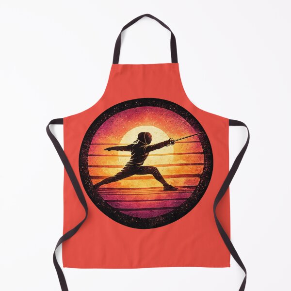 Item preview, Retro 80s Fencing Sunset designed and sold by ChillCharmStudio.