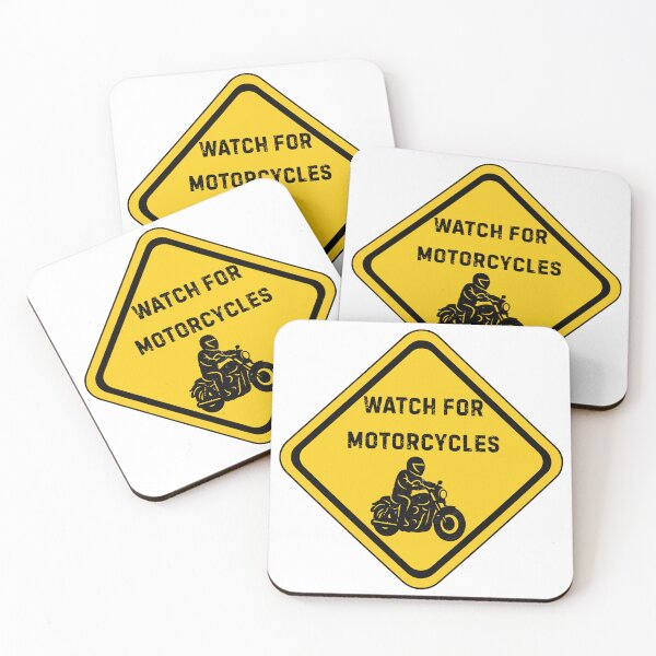 Item preview, watch out for motorcycles warning sign designed and sold by Kondi-Art.
