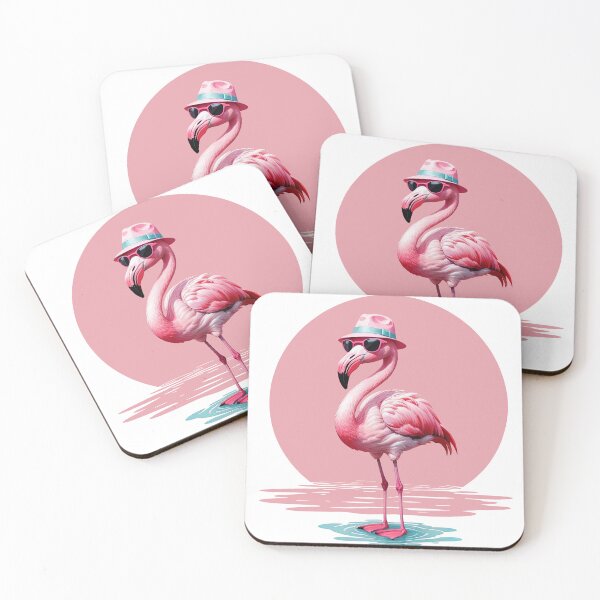 Item preview, Pink Flamingo Wearing Fedora and Sunglasses designed and sold by TeeARTHY.
