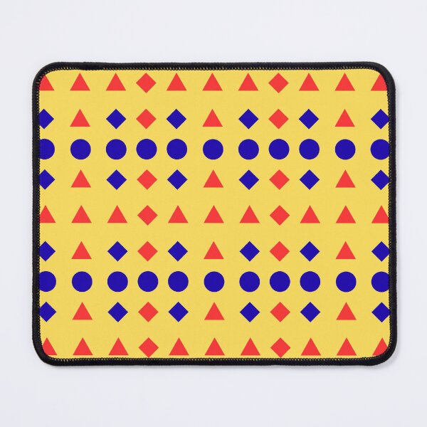Item preview, Multi Coloured Polygons and Circles on Yellow background pattern designed and sold by fev-rocks.