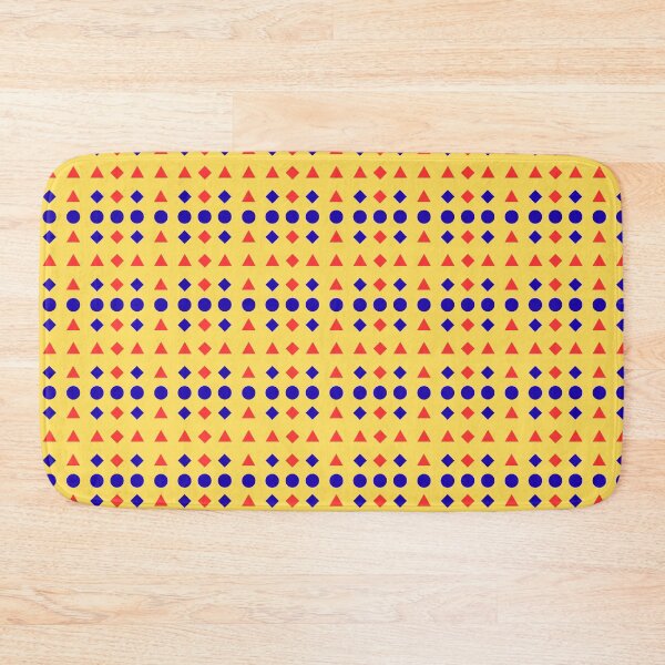 Item preview, Multi Coloured Polygons and Circles on Yellow background pattern designed and sold by fev-rocks.