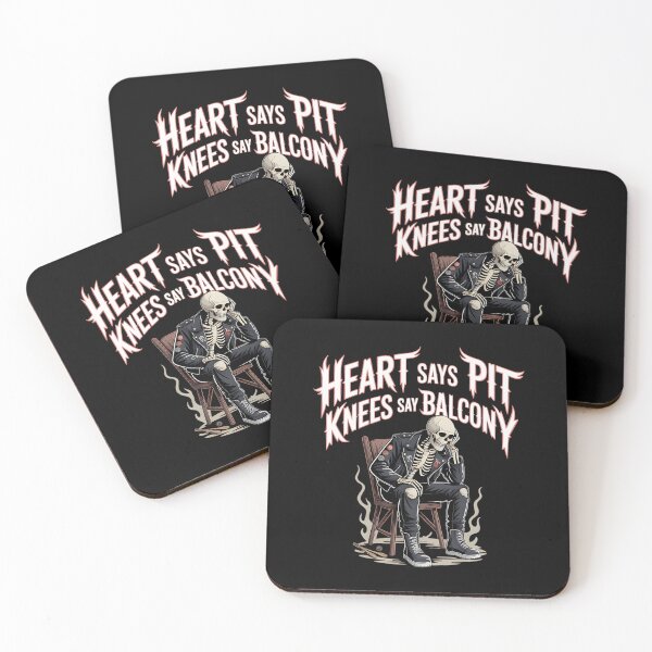 Item preview, Heart Says Pit Knees Say Balcony  Concert Quote For Rock Music Fans designed and sold by fourmyself.