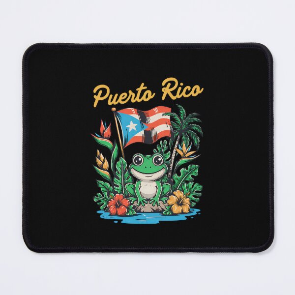 Item preview, Cute Funny Puerto Rico National Flag Boricua Coqui Frog Floral Stickers designed and sold by Suzy Perez Art.