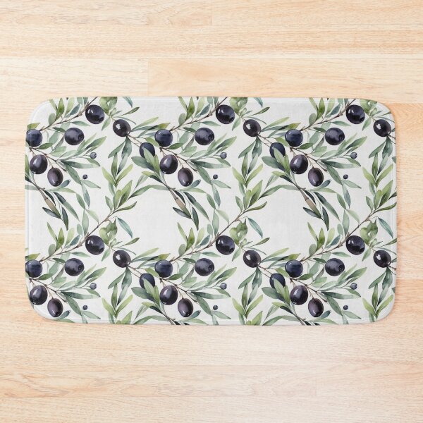 Item preview,  Olive Branch Watercolor Seamless Botanical Pattern designed and sold by sana designer.