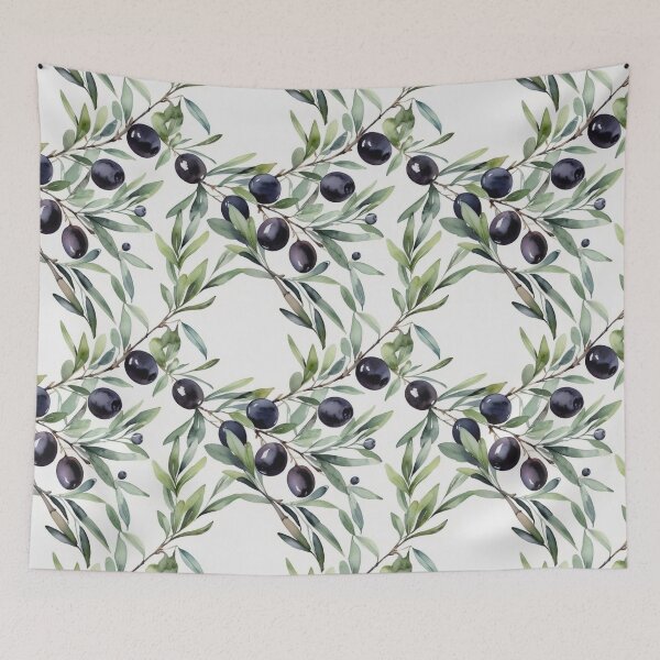 Item preview,  Olive Branch Watercolor Seamless Botanical Pattern designed and sold by sana designer.
