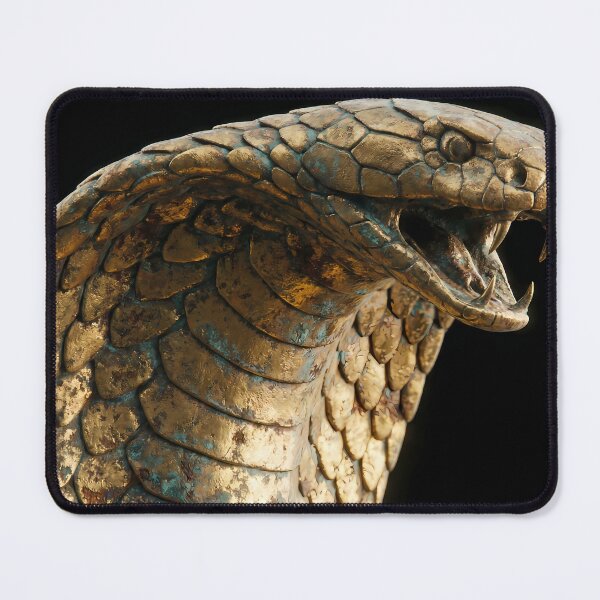 Item preview, Golden King Cobra - Antique Gold Snake & Reptile designed and sold by Neon Nature Studio.