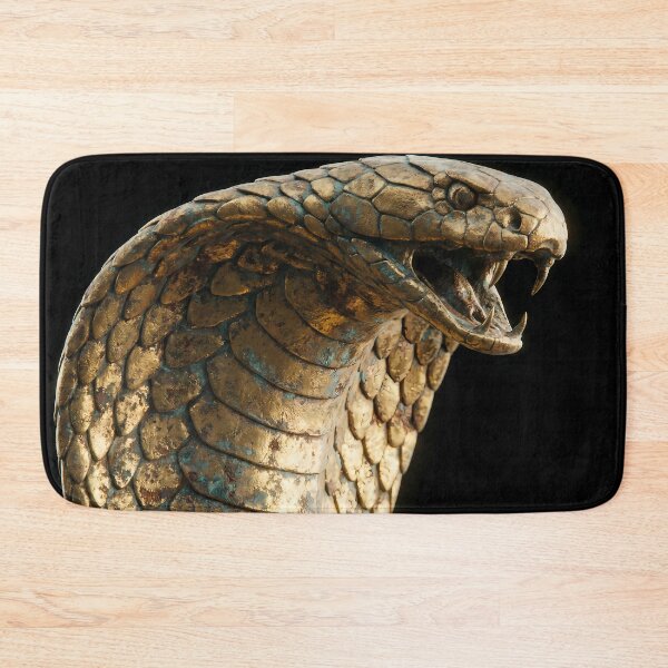 Item preview, Golden King Cobra - Antique Gold Snake & Reptile designed and sold by Neon Nature Studio.