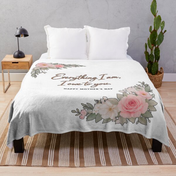 Item preview, Everything I am I Owe to You - Elegant Floral Mother's Day Quote designed and sold by Nature's Palette.