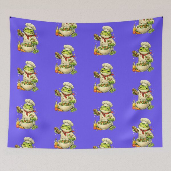 Item preview, The frog chef is preparing a salad designed and sold by FroggyOnly.