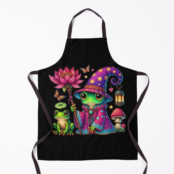 Item preview, Whimsical Wizard Frog with Lantern and Mushroom designed and sold by TeeARTHY.