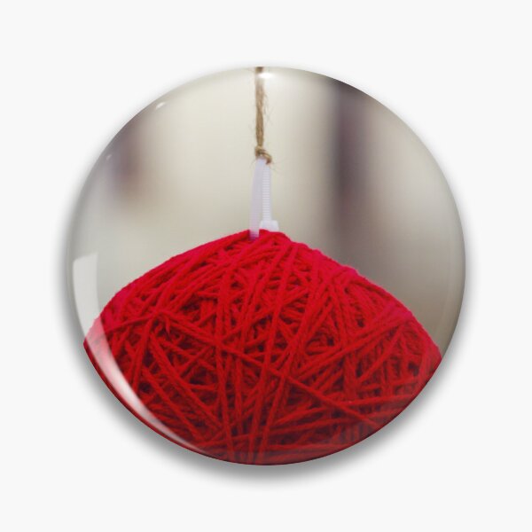 Item preview, Red Yarn Ball Hanging Ornament: Cozy Handmade Decor for Christmas and Home designed and sold by Nmallia.