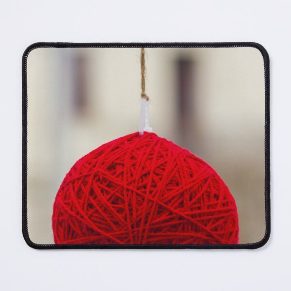 Item preview, Red Yarn Ball Hanging Ornament: Cozy Handmade Decor for Christmas and Home designed and sold by Nmallia.