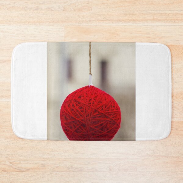 Item preview, Red Yarn Ball Hanging Ornament: Cozy Handmade Decor for Christmas and Home designed and sold by Nmallia.