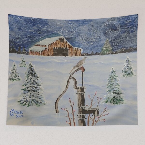Item preview, Dove on the Pump after the Snowstorm  designed and sold by Matt Starr Fine Art .