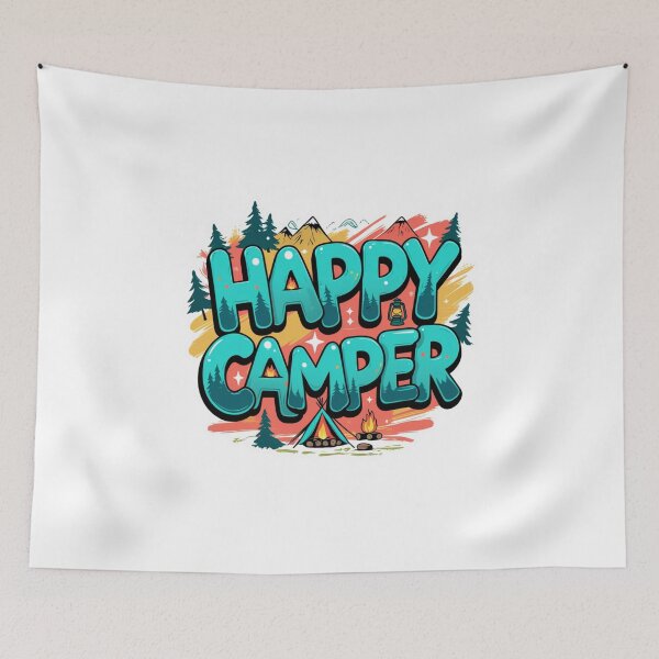 Item preview, Happy Camper Shirt, Happy Camper T Shirt, Happy Camper Apparel, Happy Camper Sticker, Happy Camper Gifts, Happy Camper Phone Case, Happy Camper Tote Bag, Happy Camper Mug designed and sold by happiness1000.