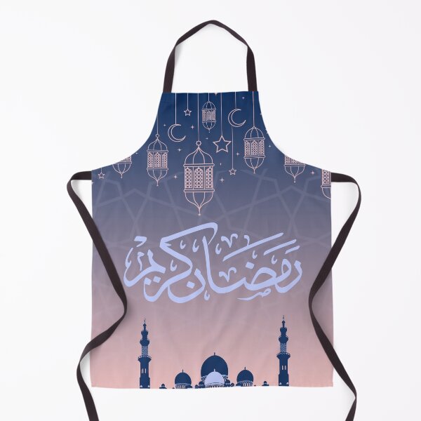 Item preview, Ramadan Kareem Arabic Calligraphy with Lanterns & Mosque Silhouette designed and sold by Nanobloom.