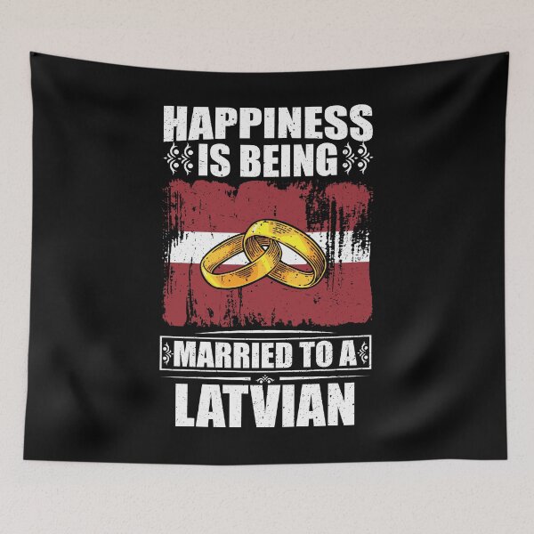 Item preview, Happiness Is Being Married To A Latvian designed and sold by GabbyKash.