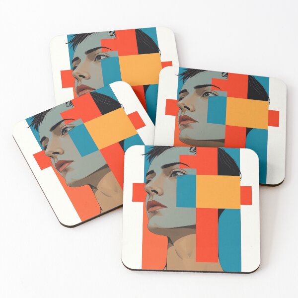 Item preview, Abstract Portrait with Geometric Shapes – Modern Concept Art designed and sold by Alma47.