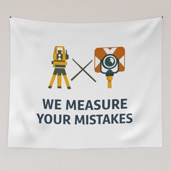 Item preview, We Measure Your Mistakes Surveyor Humor designed and sold by Virelo.