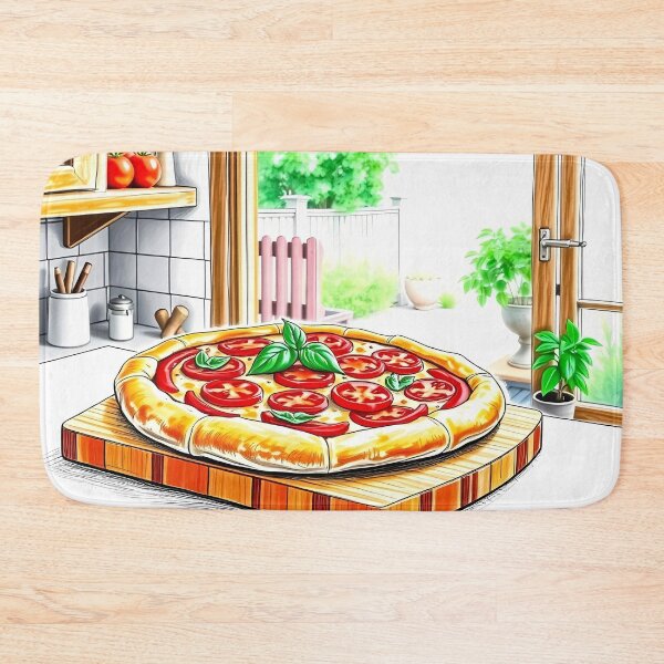 Item preview, Fresh Pizza on Kitchen Counter designed and sold by cuprum.