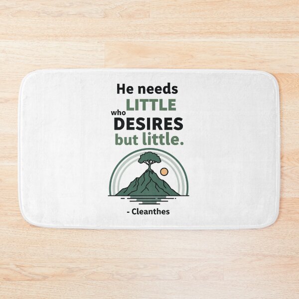 Item preview, He Needs Little – Daily Stoic Quote by Cleanthes | Minimalist Stoicism Nature Art designed and sold by artbibun.