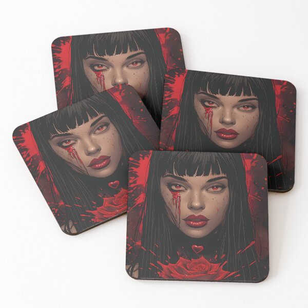 Item preview, Dark Romance: Goth Girl with Bleeding Rose Art designed and sold by QNTR CULT.