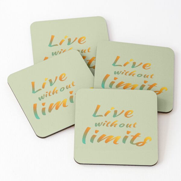 Item preview, Live Without Limits – Motivational Gradient Typography designed and sold by StorySeller85.