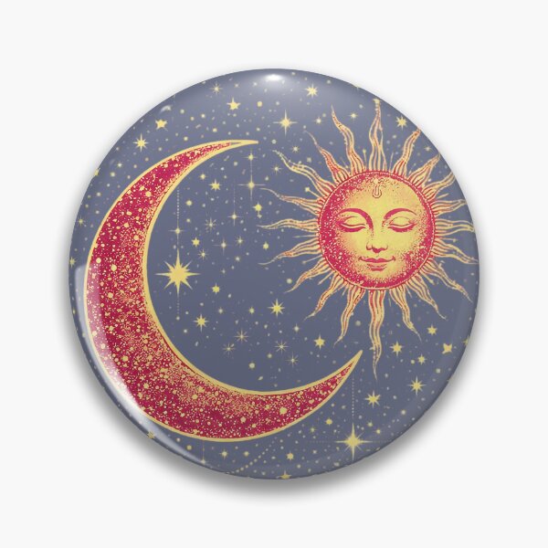 Item preview, Celestial Sun and Crescent Moon Star Mandala designed and sold by PrettyRottenCo.